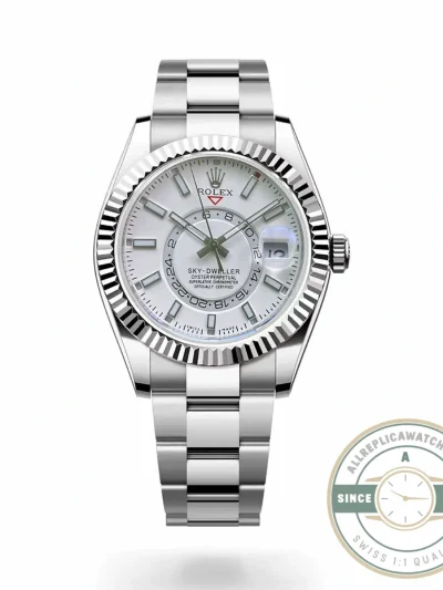 Superclone Rolex Sky-Dweller 326938 42mm White Dial - 1:1 Swiss Replica Watch