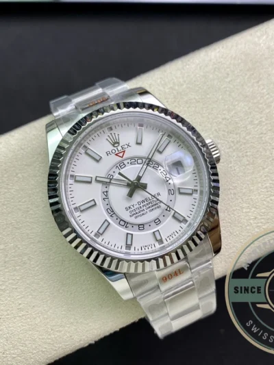 Superclone Rolex Sky-Dweller 326938 42mm White Dial - Top-Tier Swiss Replica Watch