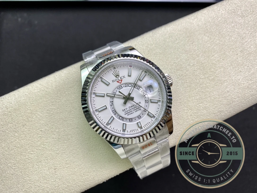 Superclone Rolex Sky-Dweller 326938 42mm White Dial - Top-Tier Swiss Replica Watch