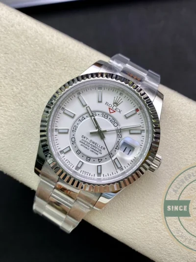 Superclone Rolex Sky-Dweller 326938 42mm White Dial - High-Grade Replica Watch
