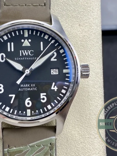 Swiss Clone IWC PILOT MARK XX Black Dial IW328201 - Swiss Movement Replica Watch