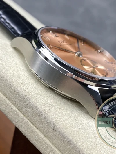 Swiss Clone IWC Portugieser Automatic Watch 40mm Salmon Dial IW358313 - High-Grade Replica Watch