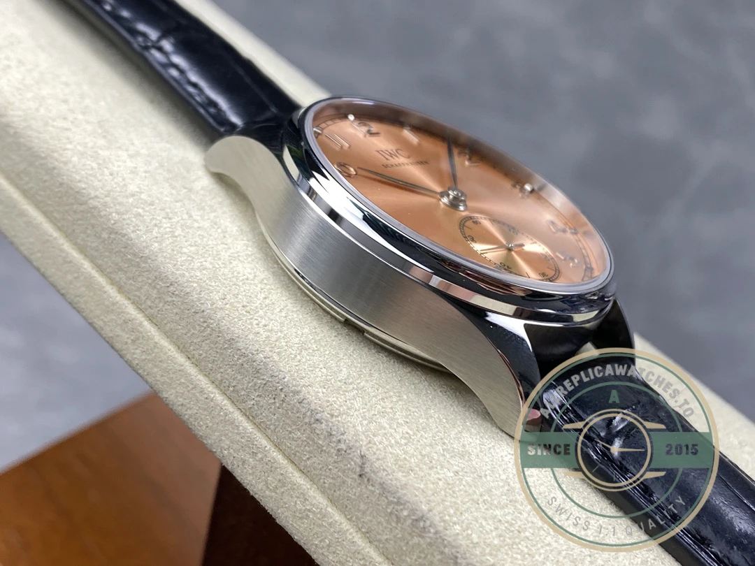 Swiss Clone IWC Portugieser Automatic Watch 40mm Salmon Dial IW358313 - High-Grade Replica Watch