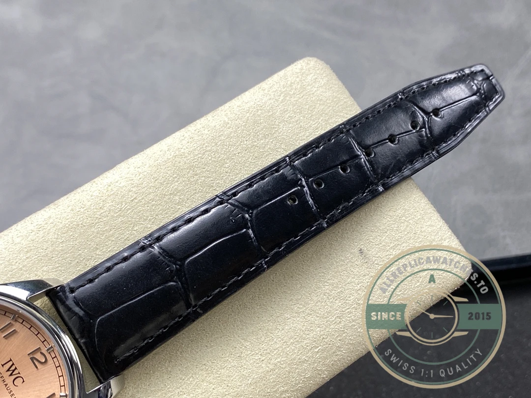 Swiss Clone IWC Portugieser Automatic Watch 40mm Salmon Dial IW358313 - Luxury Replica Watch