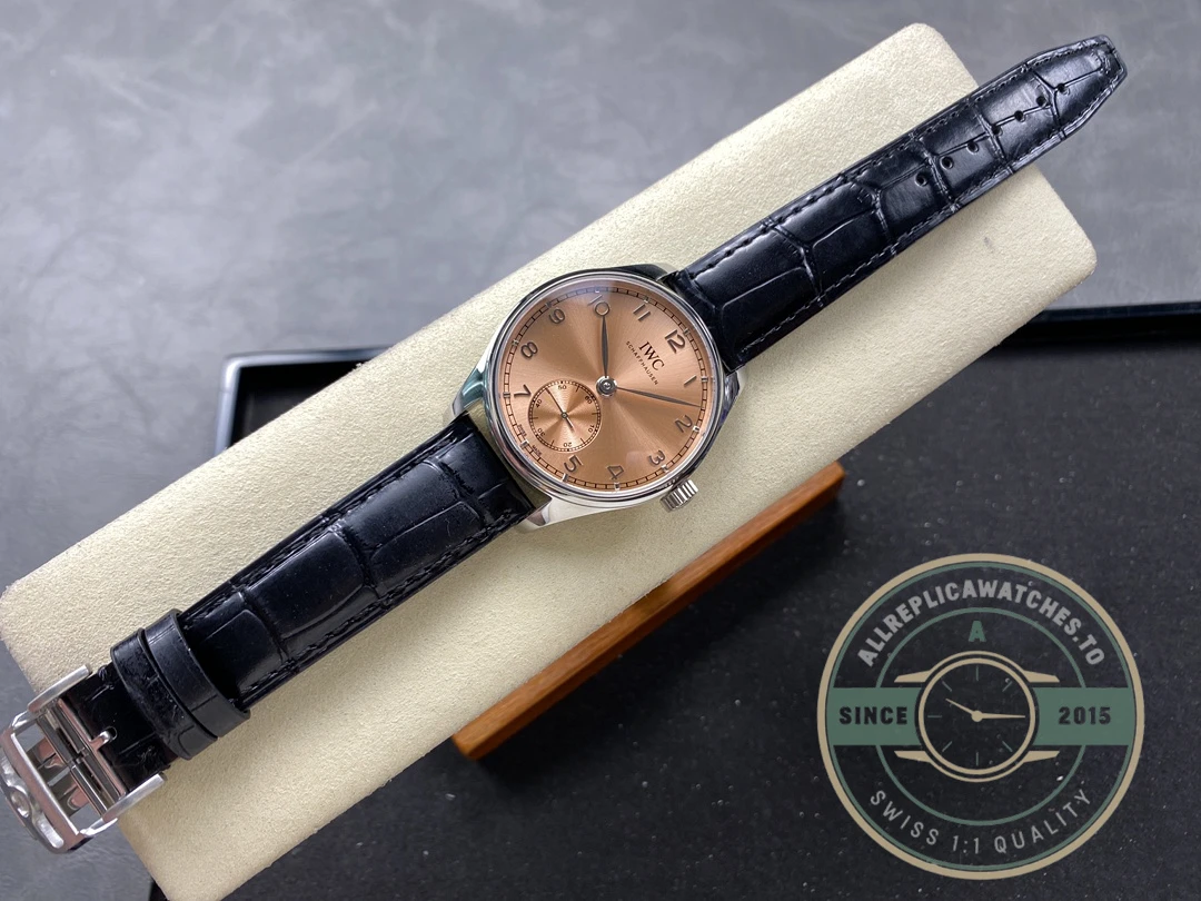 Swiss Clone IWC Portugieser Automatic Watch 40mm Salmon Dial IW358313 - Swiss-Made Clone Watch