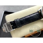 A 40mm case puts this colourway on the compact Portugieser platform