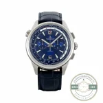 Polaris Chronograph World Time Q905T480 with blue dial and a twenty-four city ring