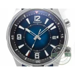 Dotted minute track circling the dark inner bezel above the blue index ring