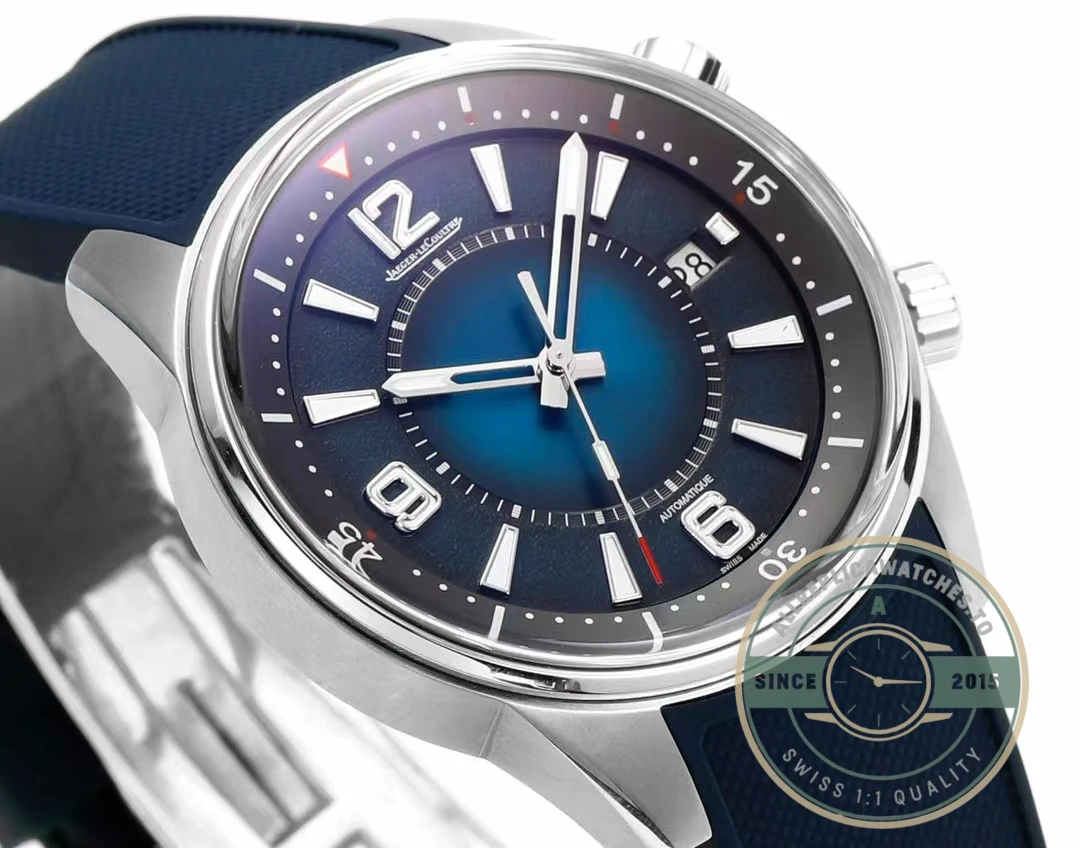 Swiss Clone Jaeger-LeCoultre Polaris Date 42mm Q906868J Blue Dial - High-Grade Replica Watch