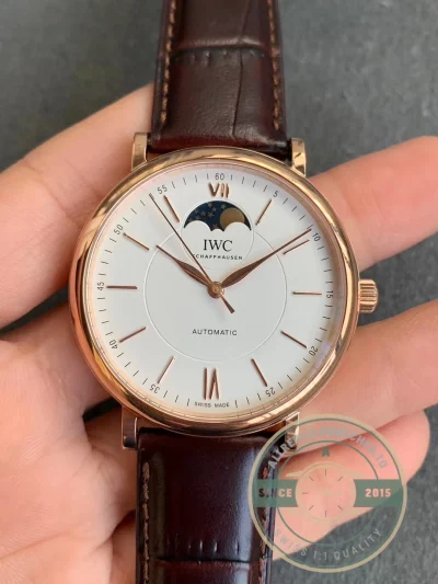 Swiss Replica IWC Portofino Moon Phase Rose Gold IW459403 - Best Quality Replica Watch