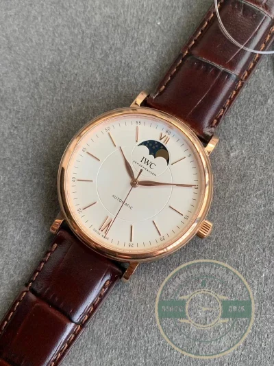 Swiss Replica IWC Portofino Moon Phase Rose Gold IW459403 - Swiss-Made Clone Watch