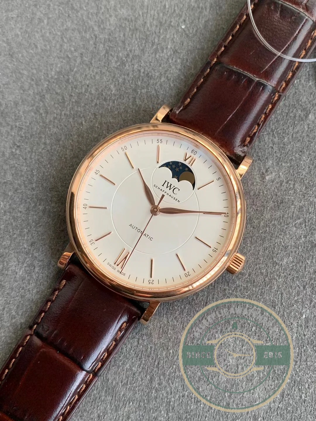 Swiss Replica IWC Portofino Moon Phase Rose Gold IW459403 - Swiss-Made Clone Watch
