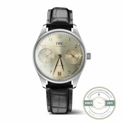 Portugieser Automatic IW501705 super clone, 42mm with a gold champagne dial