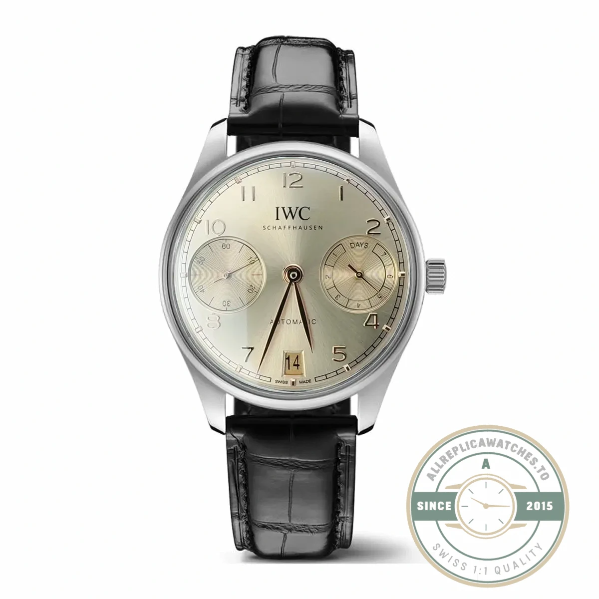 Swiss Replica IWC Portugieser Automatic 42mm Gold Dial IW501705 - Swiss Movement Replica Watch