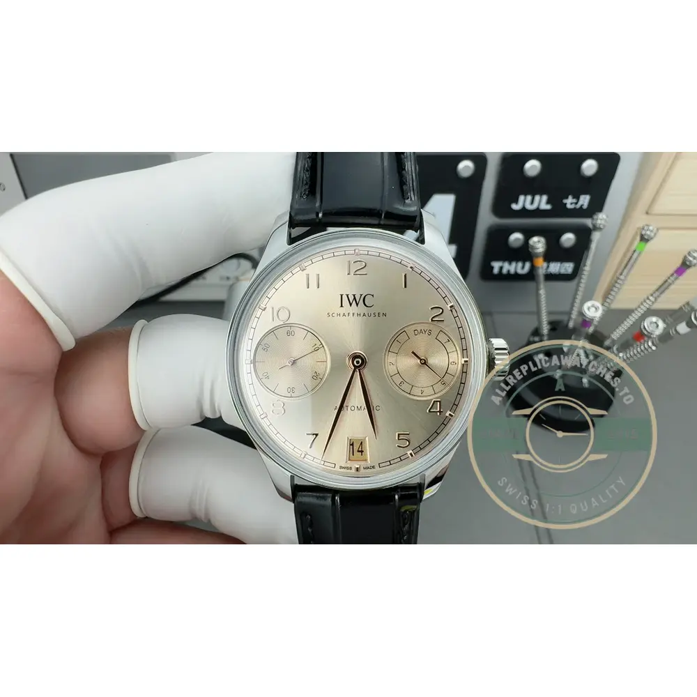 Swiss Replica IWC Portugieser Automatic 42mm Gold Dial IW501705 - Premium Super Clone Watch