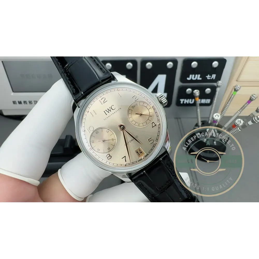 Swiss Replica IWC Portugieser Automatic 42mm Gold Dial IW501705 - Swiss Movement Replica Watch