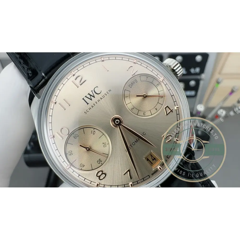Swiss Replica IWC Portugieser Automatic 42mm Gold Dial IW501705 - 1:1 Swiss Replica Watch