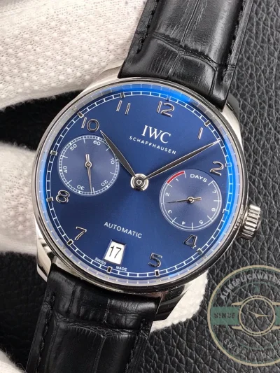 Swiss Replica IWC Portuguese Automatic Blue Dial IW500710 - Affordable Luxury Replica Timepiece