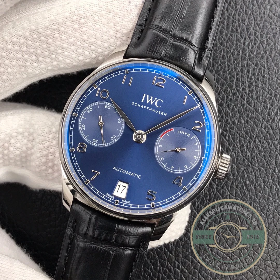 Swiss Replica IWC Portuguese Automatic Blue Dial IW500710 - Affordable Luxury Replica Timepiece