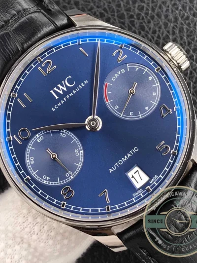 Swiss Replica IWC Portuguese Automatic Blue Dial IW500710 - Luxury Replica Watch