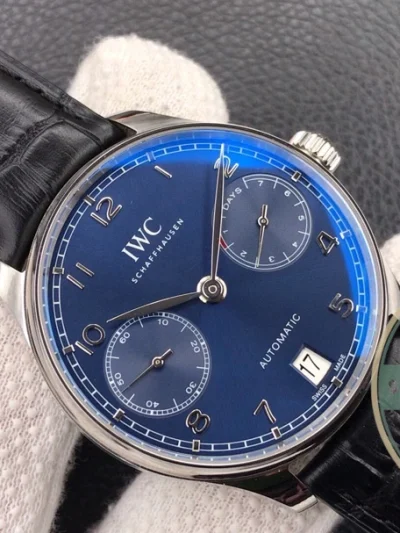 Swiss Replica IWC Portuguese Automatic Blue Dial IW500710 - Affordable Luxury Replica Timepiece