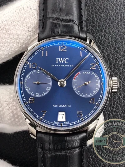 Swiss Replica IWC Portuguese Automatic Blue Dial IW500710 - Top-Tier Swiss Replica Watch