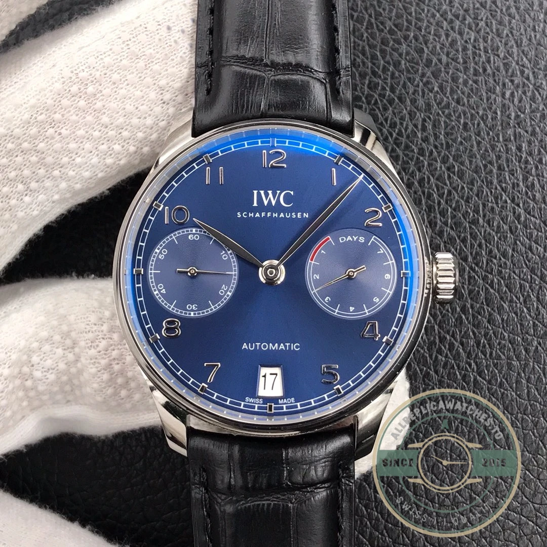Swiss Replica IWC Portuguese Automatic Blue Dial IW500710 - Top-Tier Swiss Replica Watch
