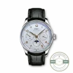 Super clone IWC Portugieser Perpetual Calendar IW344203, silver dial at 42mm
