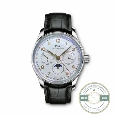Super clone IWC Portugieser Perpetual Calendar IW344203, silver dial at 42mm