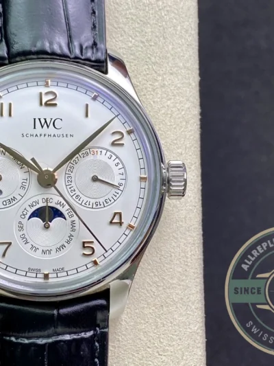 Swiss Replica Portugieser Perpetual Calendar 42mm Silver IW344203 - Swiss Movement Replica Watch