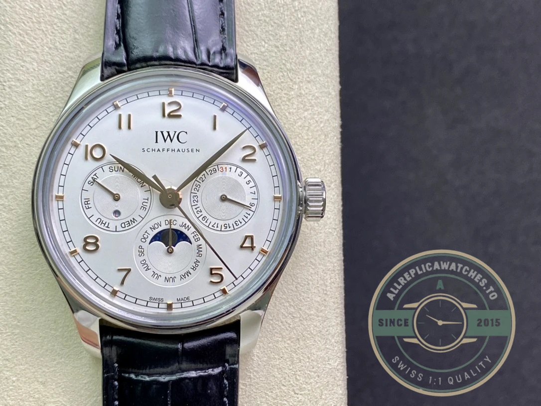 Swiss Replica Portugieser Perpetual Calendar 42mm Silver IW344203 - Swiss Movement Replica Watch
