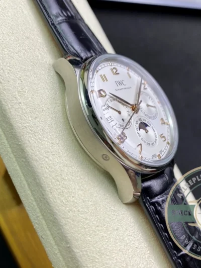 Swiss Replica Portugieser Perpetual Calendar 42mm Silver IW344203 - Top-Tier Swiss Replica Watch