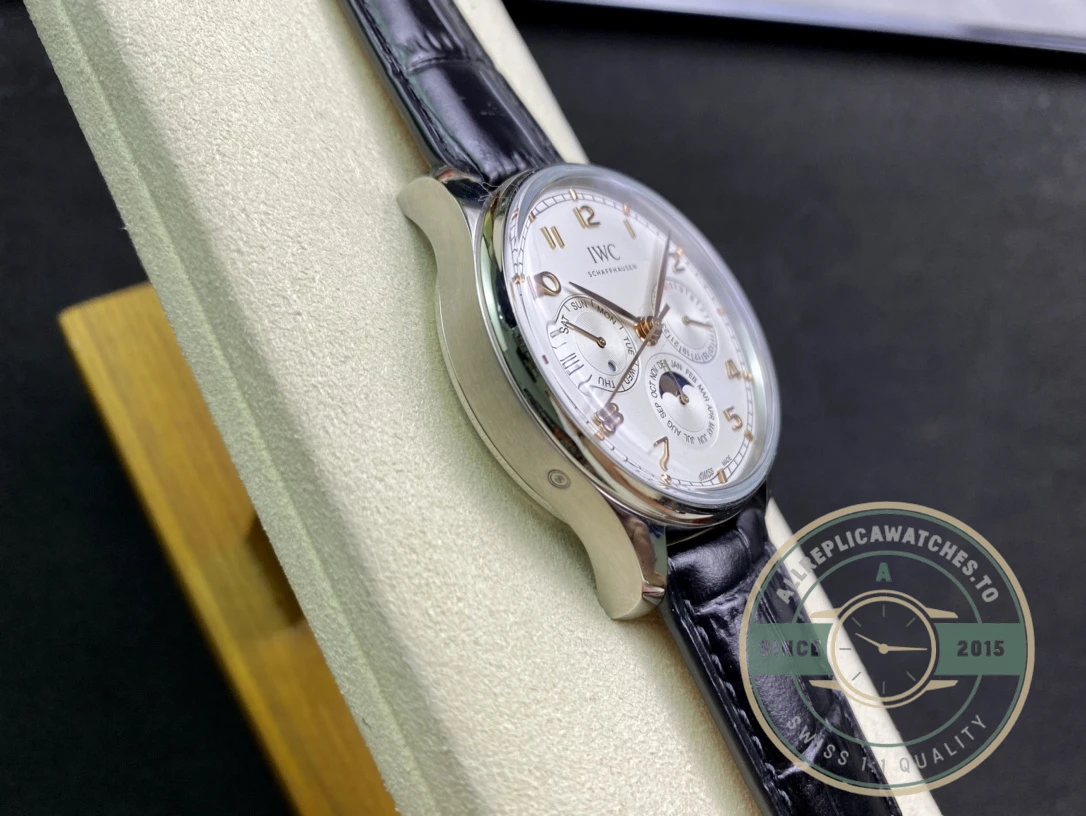 Swiss Replica Portugieser Perpetual Calendar 42mm Silver IW344203 - Top-Tier Swiss Replica Watch