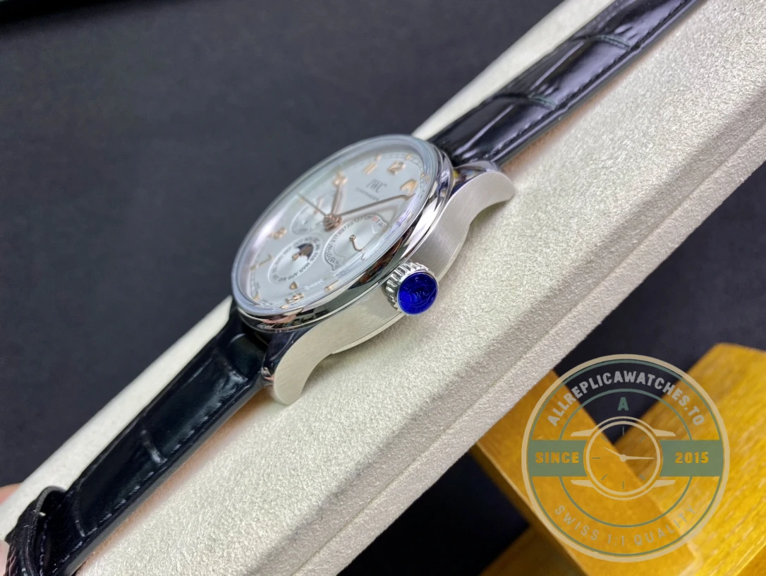Swiss Replica Portugieser Perpetual Calendar 42mm Silver IW344203 - Luxury Replica Watch