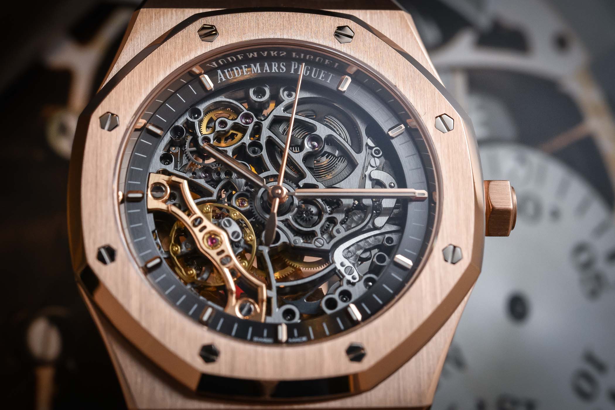 AP Royal Oak 15407ST Double Balance Wheel openworked dial