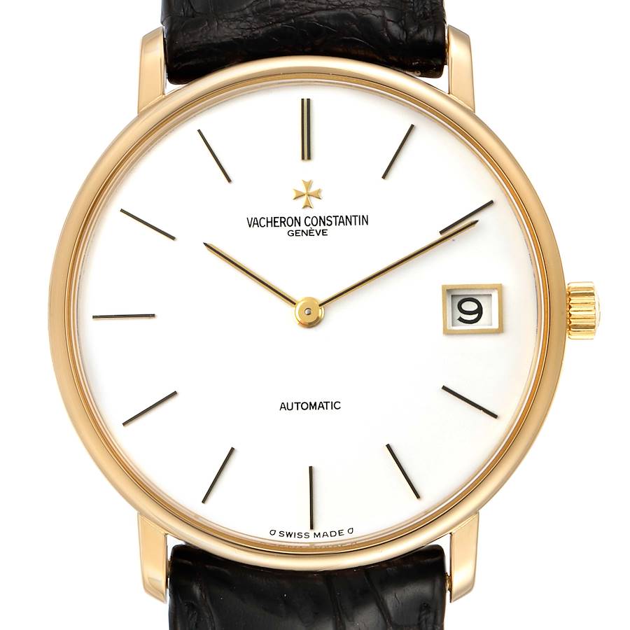 Vacheron Constantin Patrimony ultra-thin dress watch with clean white dial and gold case