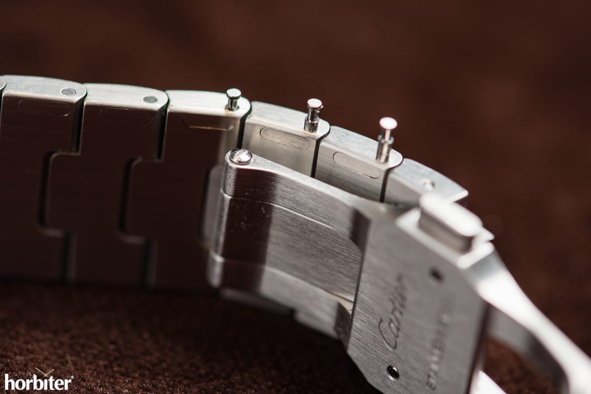 Cartier Santos SmartLink bracelet system close-up detail