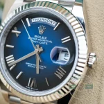 Rolex 228236-0024 Day-Date 40 Platinum Fluted Blue Ombré - Thumbnail Image 4