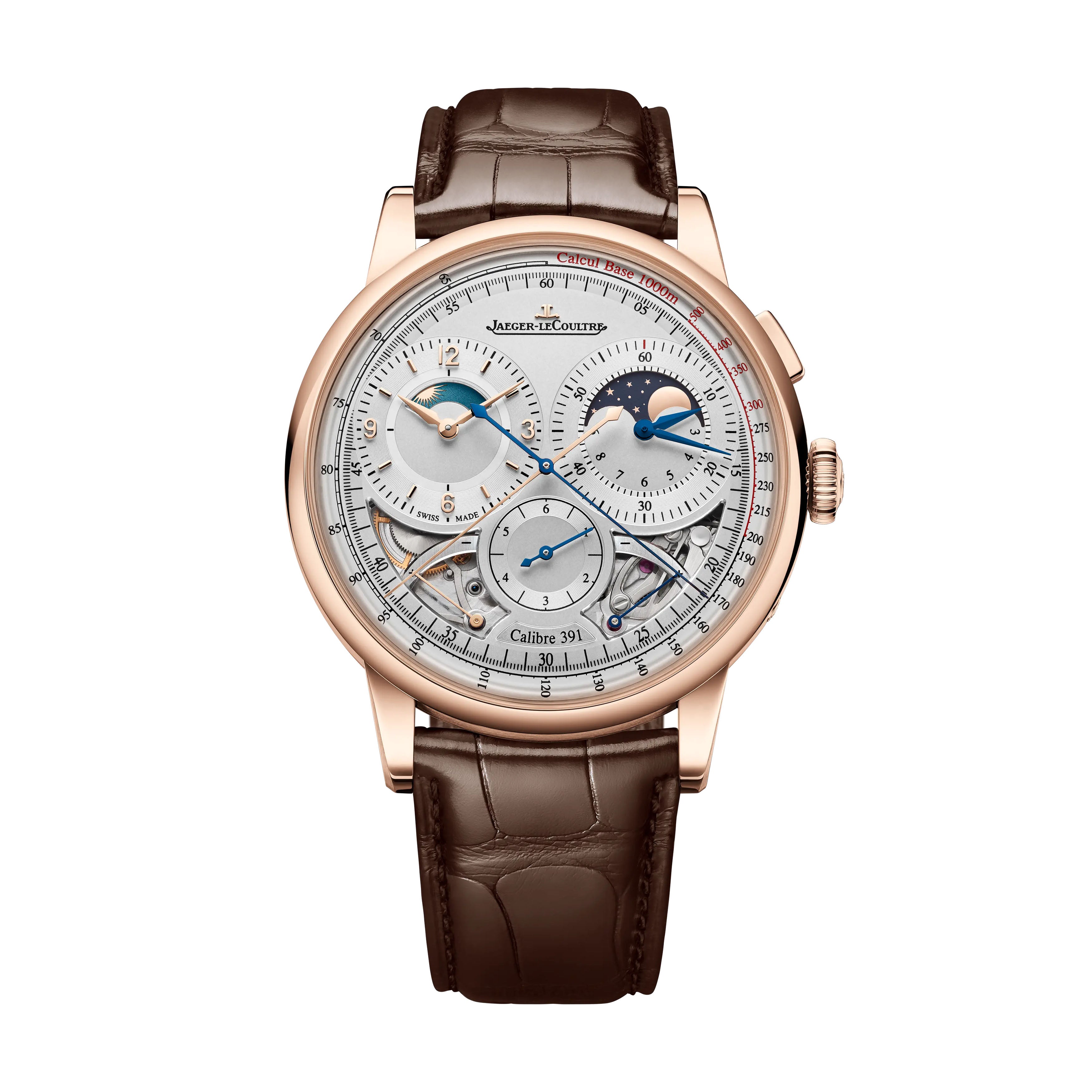Jaeger-LeCoultre Duometre a Chronographe in rose gold with distinctive dual-power dial layout