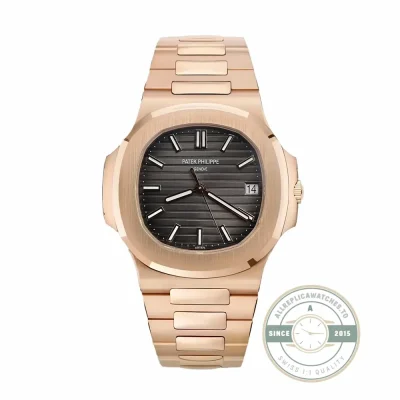 Replica Nautilus 57111R-001 Patek Philippe Rose Gold Black Dial front