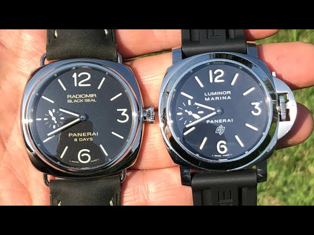Panerai Radiomir and Luminor comparison side by side