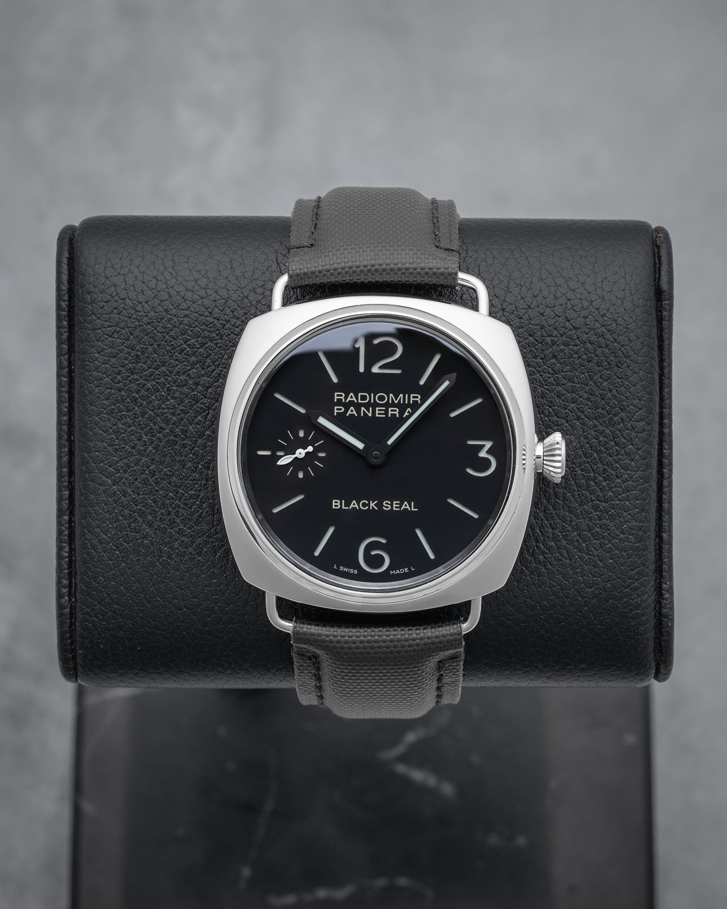Panerai Radiomir black dial wire lugs on leather strap