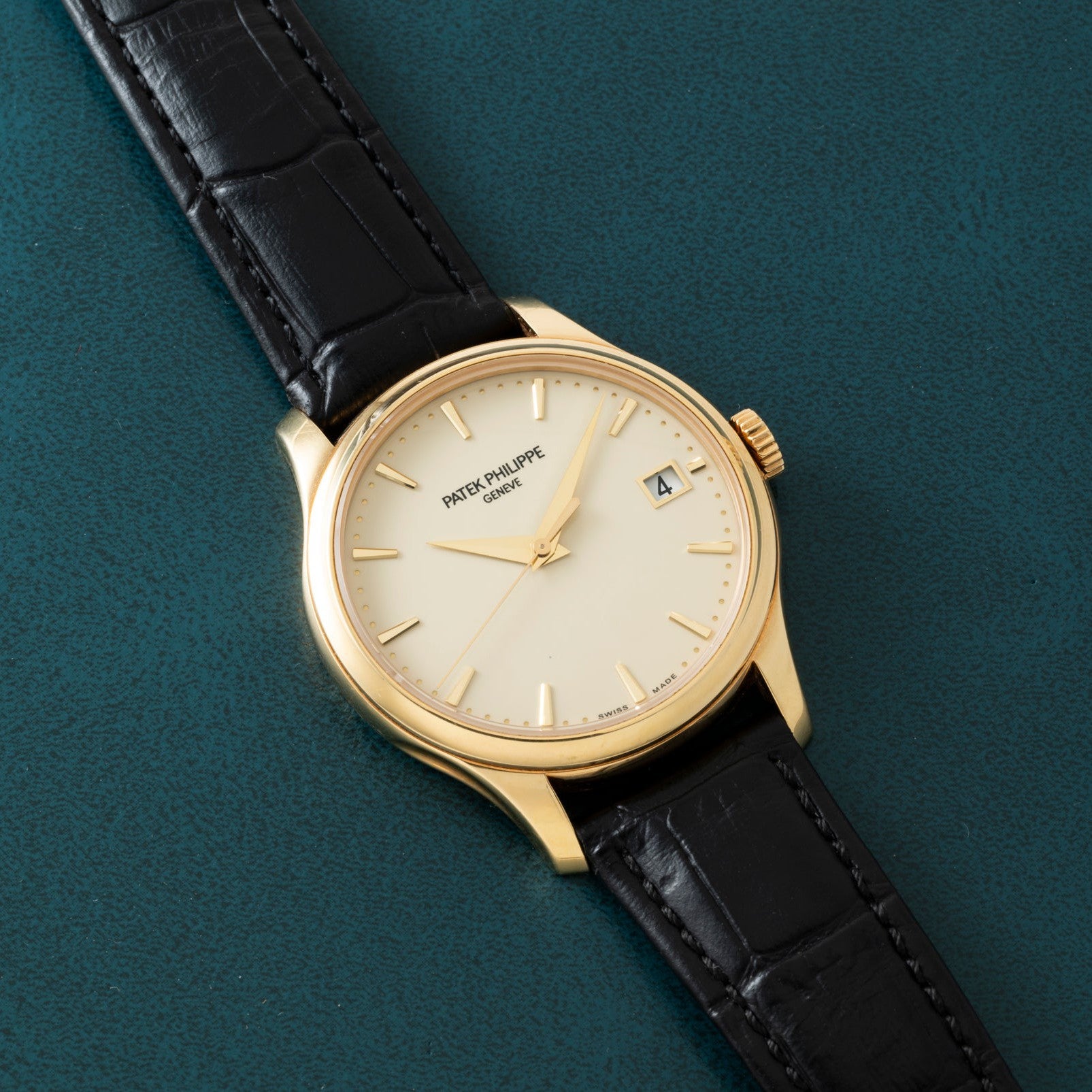 Patek Philippe Calatrava elegant dress watch leather strap