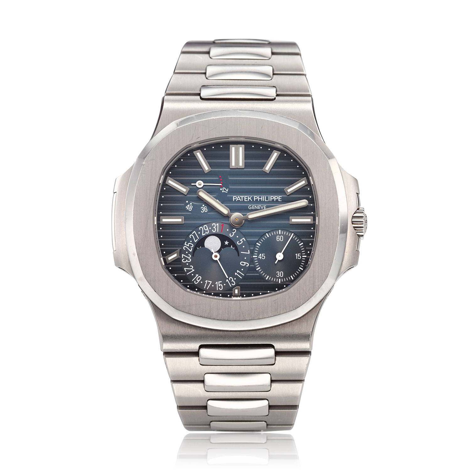 Patek Philippe Nautilus 5712/1A moonphase power reserve dial