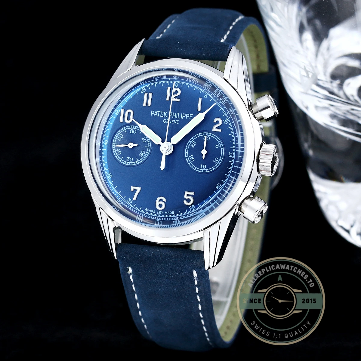 Replica Complications 5172G-001 Patek Philippe ANNUAL CALENDAR MOON PHASES 41 mm White gold