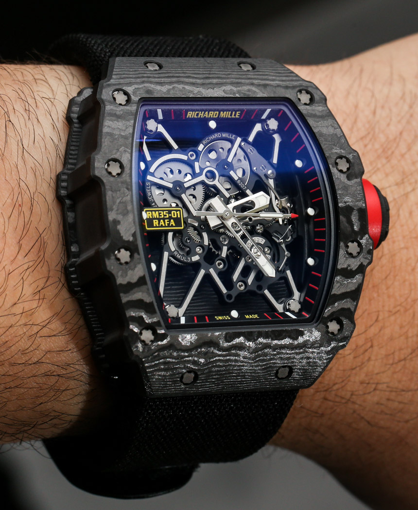 Richard Mille RM 035 NTPT carbon case texture close-up detail