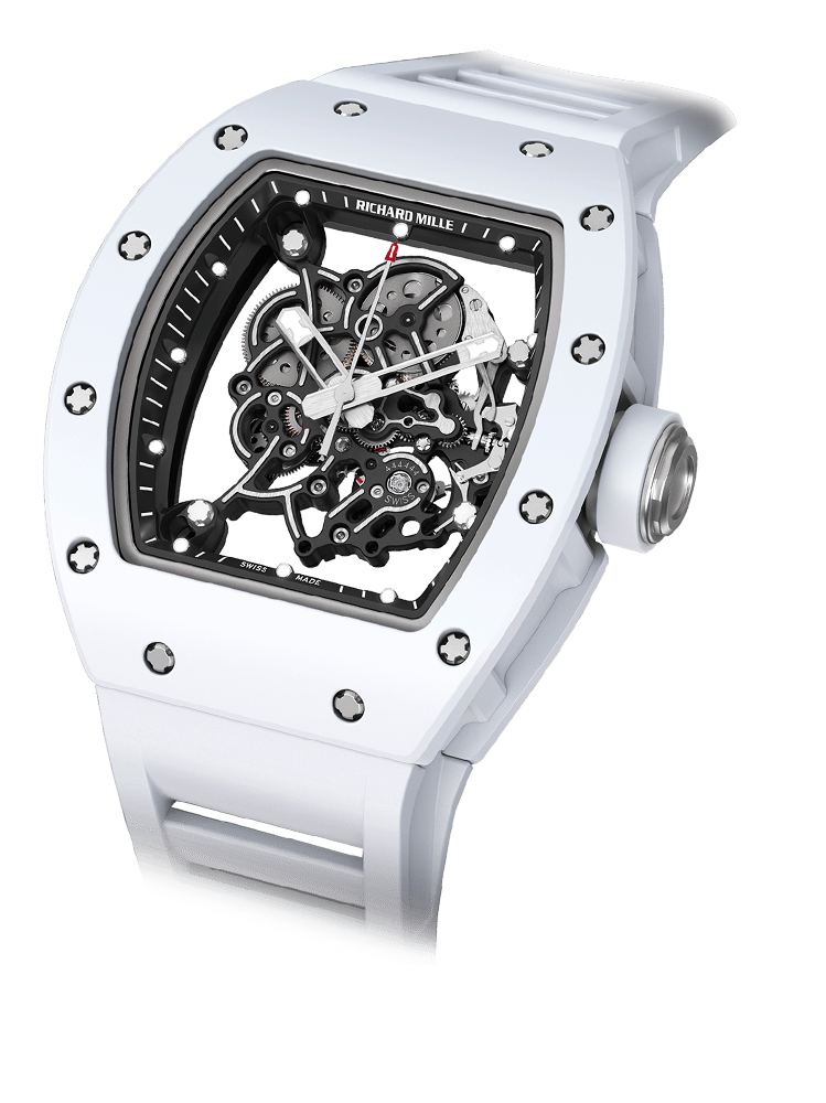 Richard Mille RM 055 Bubba Watson white ATZ ceramic wristwatch