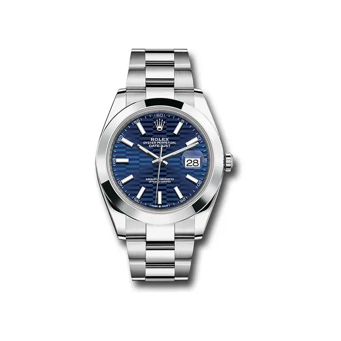 Rolex Datejust 41 on Oyster bracelet smooth bezel