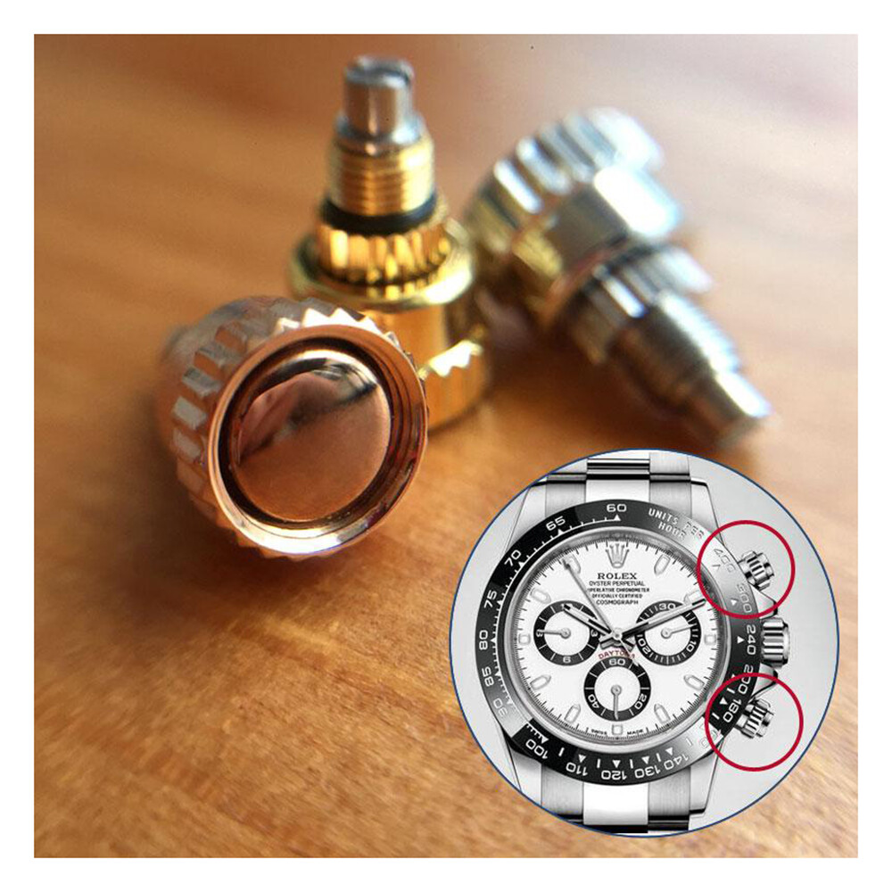 Rolex Daytona chronograph pushers close-up detail