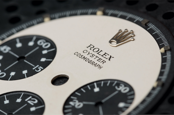 Rolex Daytona dial subdials close-up macro shot